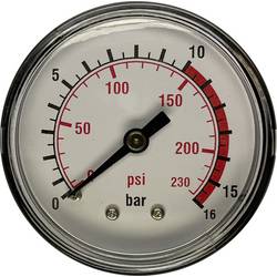 Aerotec Manometer 9414582 Anschluss (Manometer): Rückseite Außengewinde 1/4 1 St.