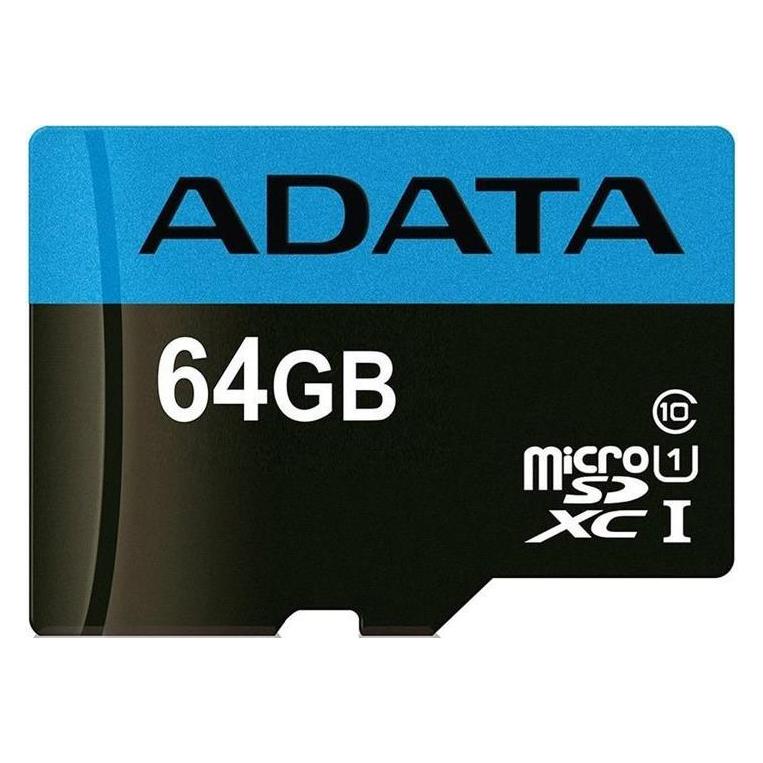 Adata Premier (64 GB, microSDHC, microSDXC, U1, UHS-I) (AUSDX64GUICL10A1-RA1)
