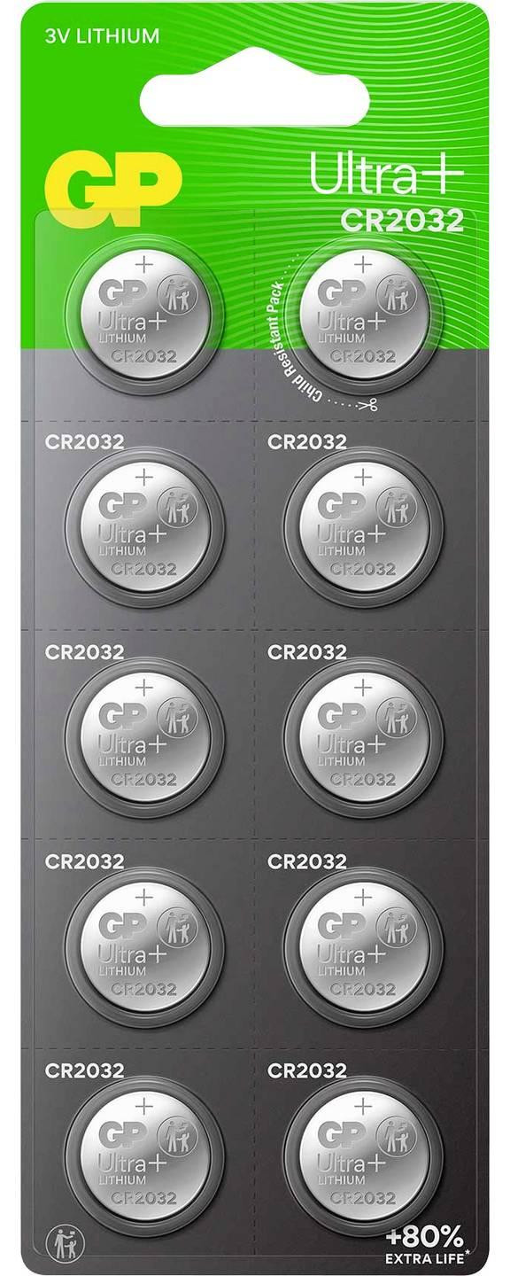 GP Ultra Plus Lithium Knoopcel CR2032 C10