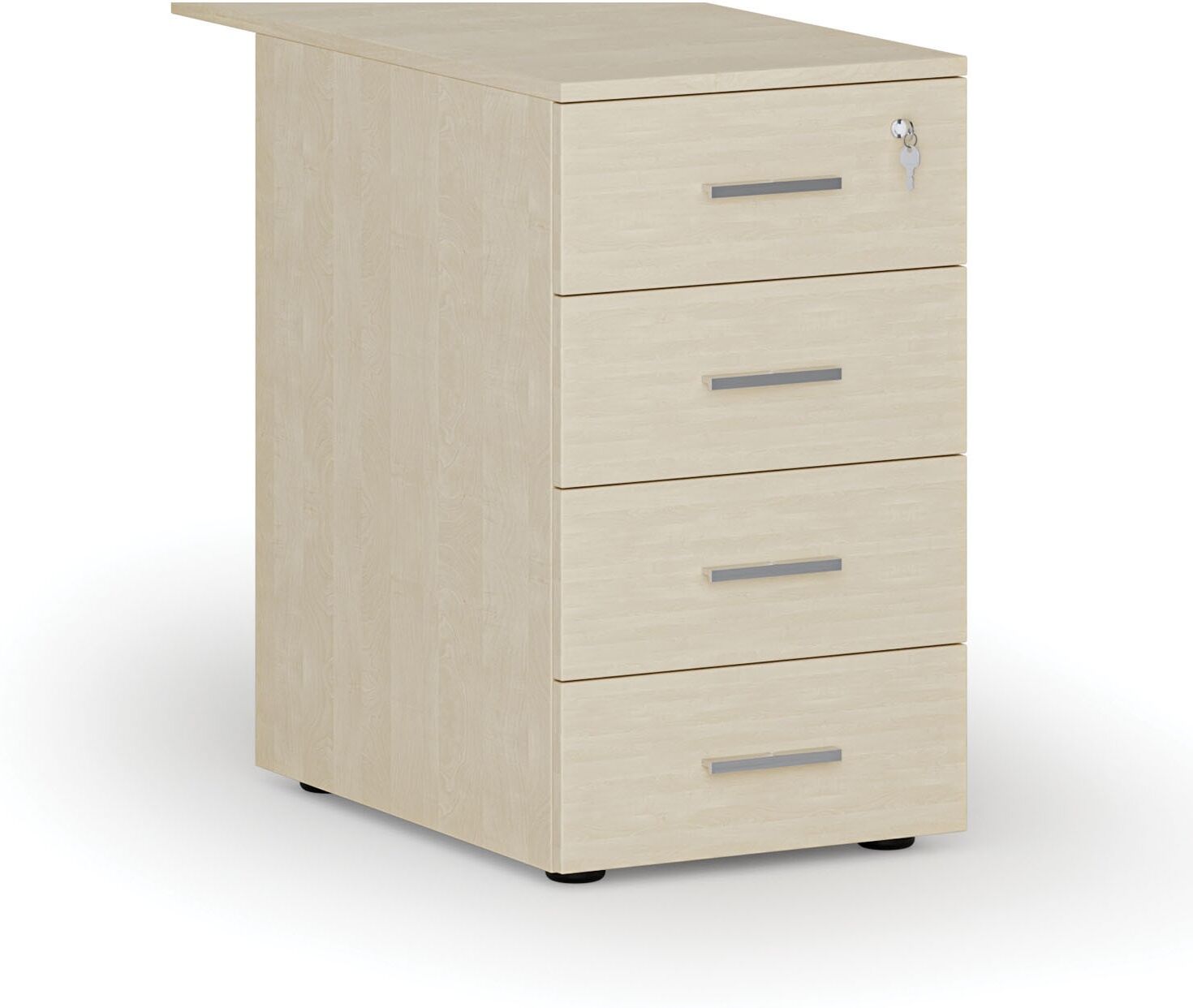 B2B Partner Schreibtischcontainer PRIMO WOOD, 4 Schubladen, Birke