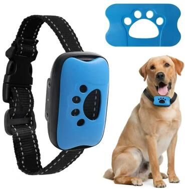 Uplift Essentials Anti Bark Training Collar Smart Ultrasonic & Vibration Behavior Correction blue