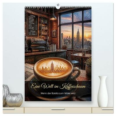 Eine Welt im Kaffeeschaum (hochwertiger Premium Wandkalender 2027 DIN A2 hoch), Kunstdruck in Hochglanz