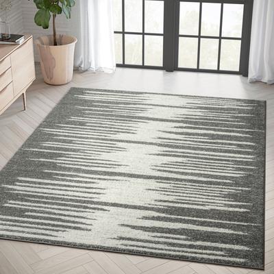 Abani Rugs Abani Casa Geometric Ivory and Grey Indoor Area Rug