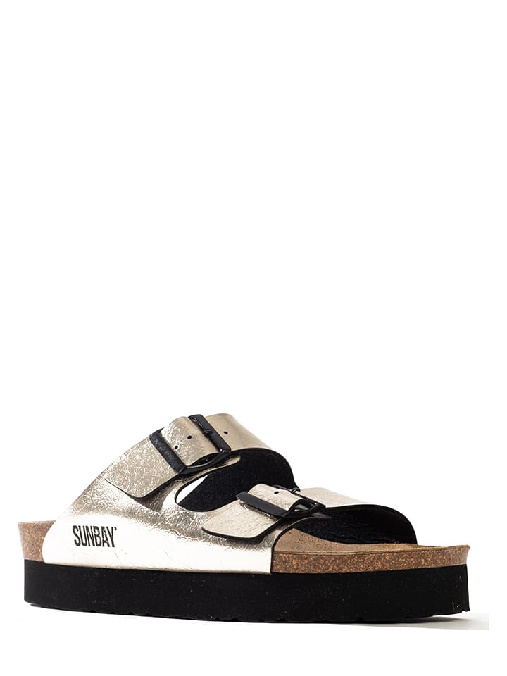 Sunbay Pantoletten "Edelweiss" in Gold - 38