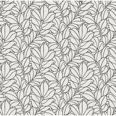 A-Street Prints Coraline White Leaf Wallpaper