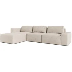 ECKSOFA L Form Arkleton Beige 360/180/93 cm Links Stil & Komfort