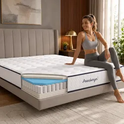 Arensberger LENA SPORT Taschenfederkernmatratze 140 x 200 cm   21cm Sportmatratze H3   Memoryschaum & Kaltschaum   Ergonomisch