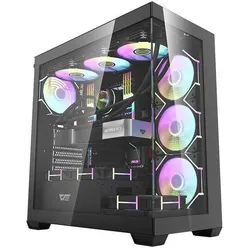 Darkflash Tech DS900 (ATX, ITX, mATX), PC Gehäuse, Schwarz