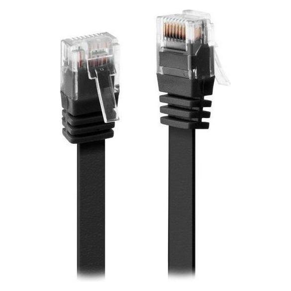 XtendLan patch kabel Cat6, UTP - 2m, černý, plochý (UTP, CAT6, 2 m) (PK_6UTP020black flat)