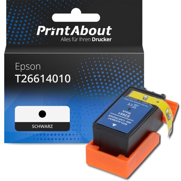 PrintAbout Druckerpatrone kompatibel mit Epson T26614010 - Schwarz - Hohe Kapazität