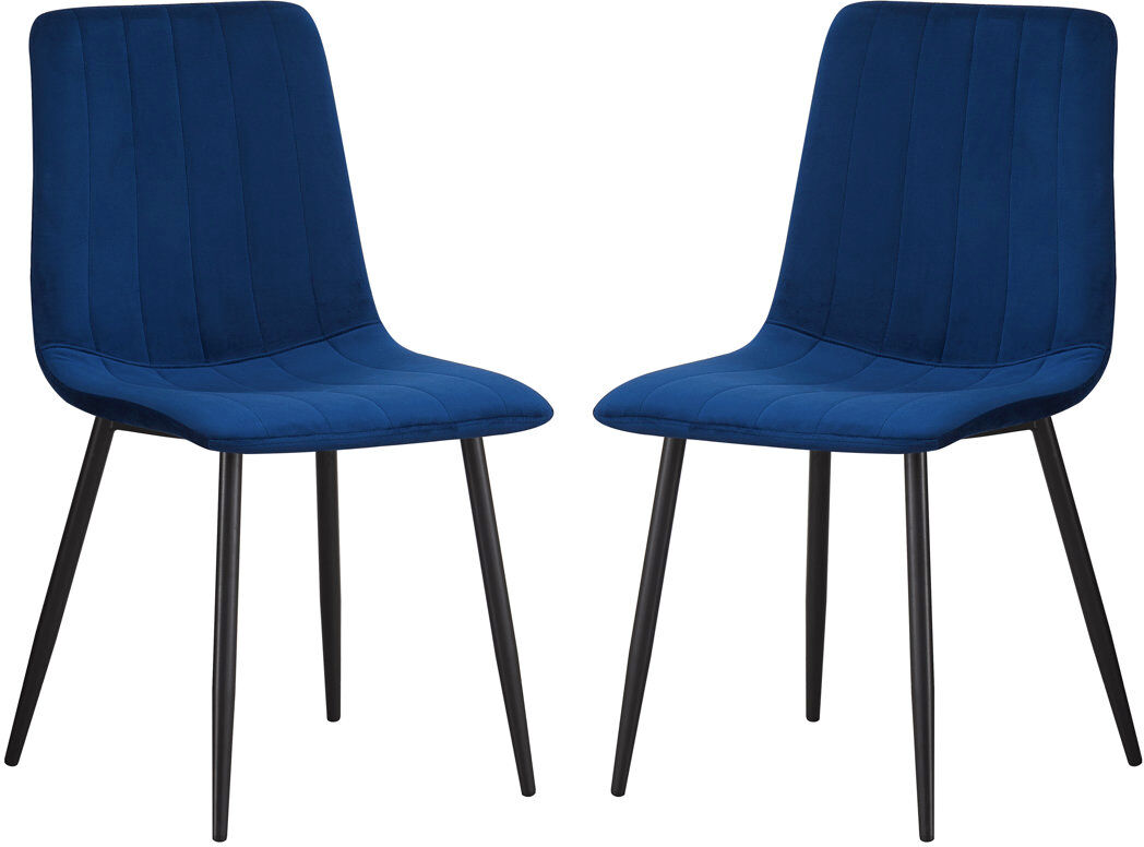 Fairmont Park Ashlee Upholstered Dining Chair Navy Blue 89cm H X 49cm W X 52cm D