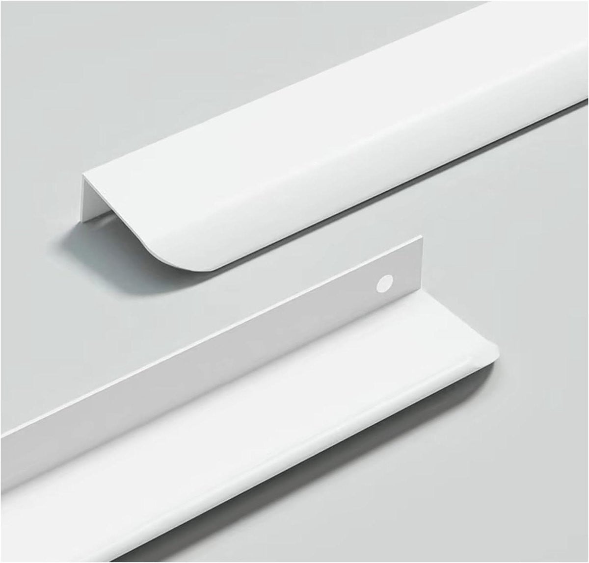 4x Verborgen Kastgrepen Wit 30 cm - Onzichtbare Aluminium Meubelgrepen voor Keuken en Lades