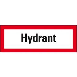 Schild I Feuerwehrzeichen Hydrant, Aluminium, 297x105mm