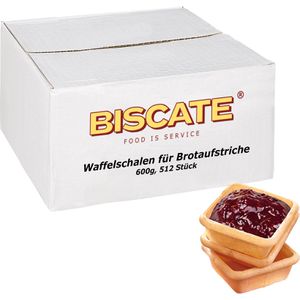 Biscate Waffelschalen für Brotaufstriche, essbar, 512 Stück