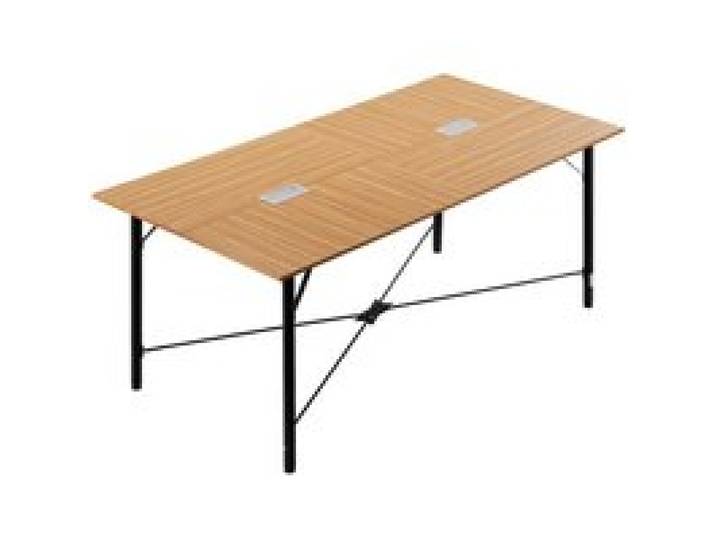 VEVOR Konferenztisch Besprechungstisch für 6-8 Personen 180 x 90 cm (L x B) rechteckiger Kombinationsschreibtisch Meetingtisch Mehrzwecktisch Pausentisch mit Metallbeinen für Büro Konferenzraum