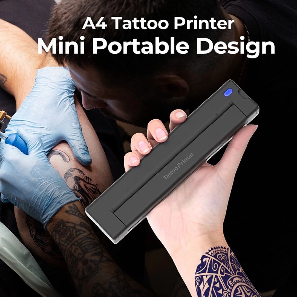 INF Tattoo-Transferdrucker mit Bluetooth-Thermodruck, KI-Bildgenerierung und Unterstützung für A4-Schablonenpapier