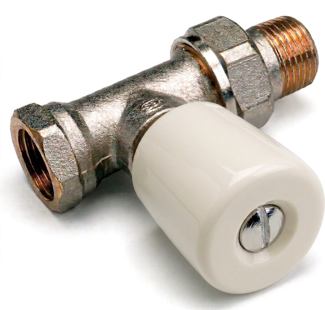Robinet de radiateur EUROSAR droit nickelé 1/2'' COMAP 419204