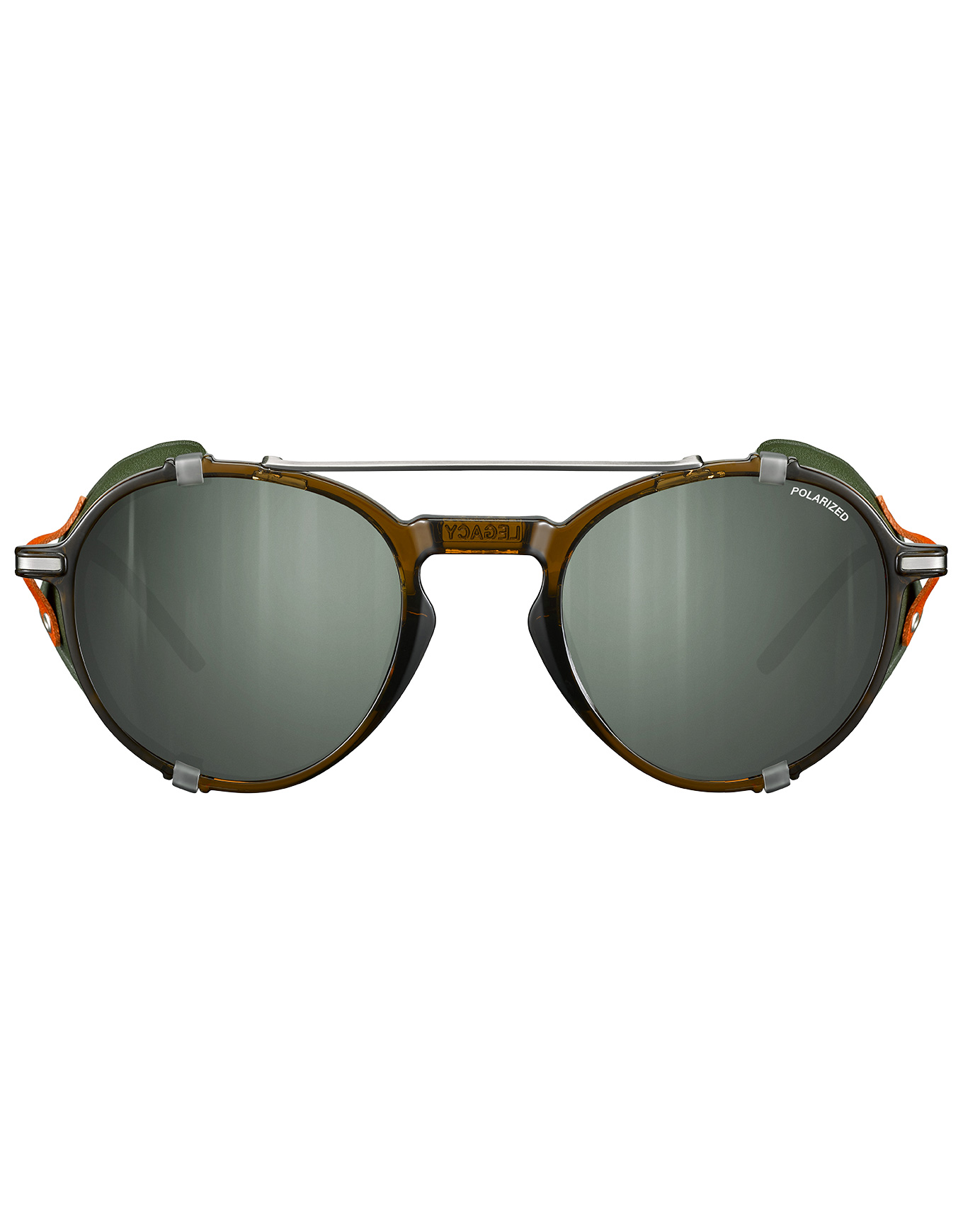 Julbo - Lunettes de soleil - Legacy Marron/Kaki/Orange Spectron 3 Polarized en Cuir