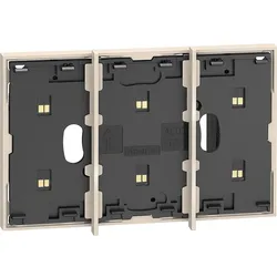 Legrand KM8102P1 LivingNow 3-mod. Rahmen mit integr. Busleitung für 2-mod. Dose, Farbe: Sand