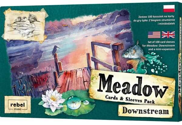 Meadow Downstream: Cards ; Sleeves Pack by Rebel - 100 transparent sleeves and mini-expansion cards for Card Game Accessories