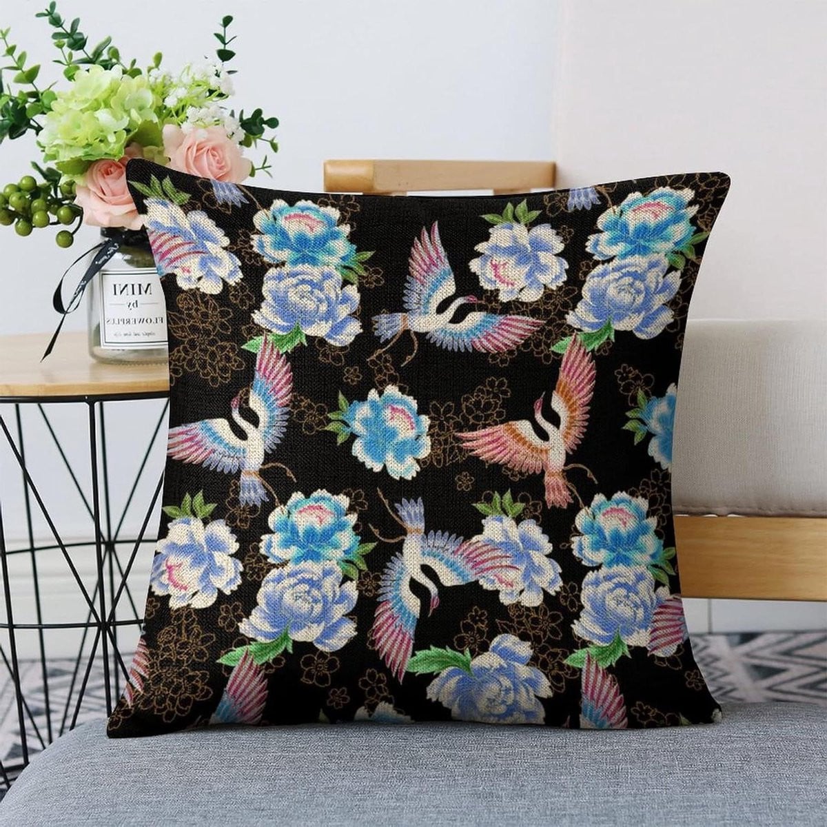 Sierkussenhoes Blauw - Dubbelzijdig Bedrukte Kussensloop voor Woonkamer Decoratie - 45 x 45 cm