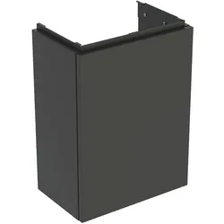 Geberit Acanto Unterschrank für Handwaschbecken, eine Tür, wandhängend, 392x539x246mm, 503.001.JK.1, Farbe: Korpus und Front: lava / matt, Griff: lava / matt