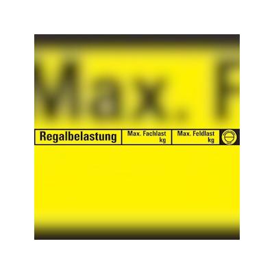 Dreifke® Regalbelastungs-Aufkleber mit Feld für Prüfnachweis, ökologische Folie, 300x24mm, 8 Stk.