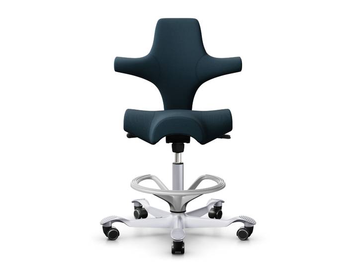 Tresenhocker HAG Capisco 8106, Blau/Silbergrau, Neu, Barhocker - Praktisch & Komfortabel