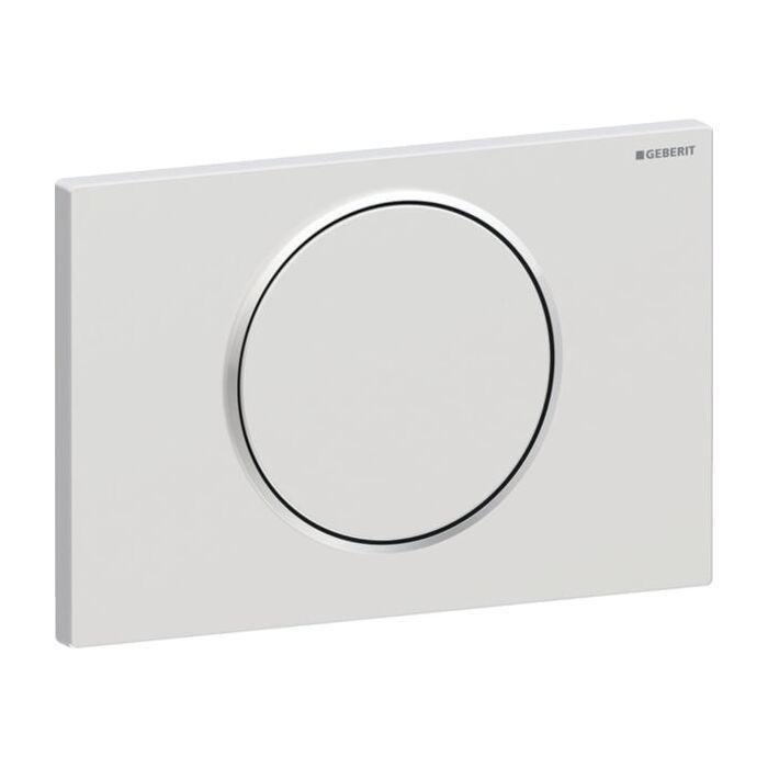 Geberit Sigma10 Round Betätigungsplatte 115758JQ5 Platte/Taste mattchrom, Ring verchromt, Kunststoff, für Spül-Stopp-Spülung