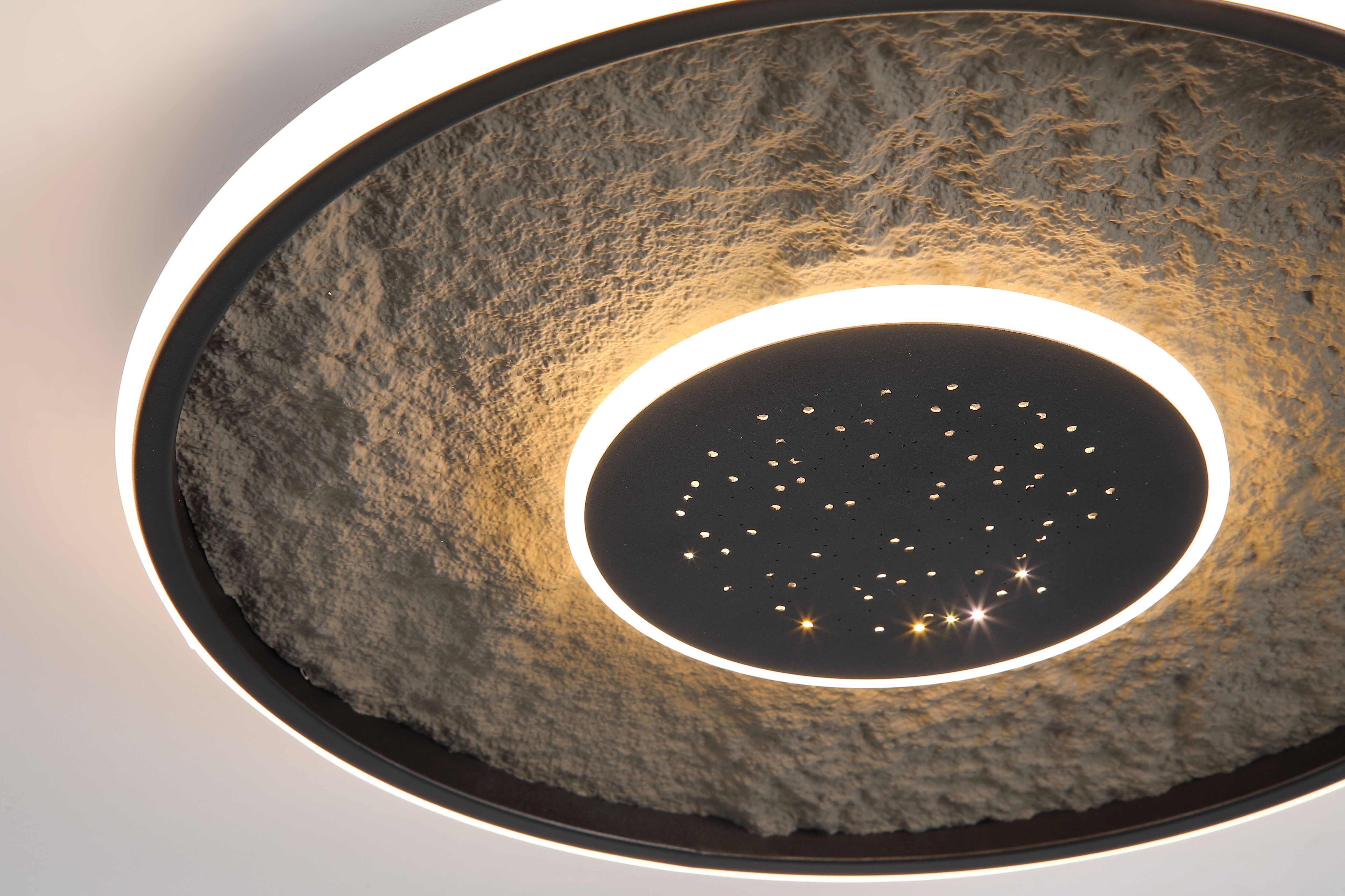 SEARCHLIGHT LED Deckenleuchte "Lumadisc LED Deckenleuchte, Mattschwarz", Energieeffizienz: G (A-G), braun (schwarz), H: 6cm, 1 Stk., Leuchten, LED Deckenleuchte