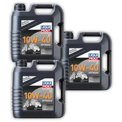 3x Motoröl LIQUI MOLY 3056 Motorbike 4T 10W-40 Offroad Kanister 4 Liter
