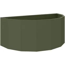 vidaXL Pflanzkübel Olive Grün 90 x 45 x 35 cm Stahl