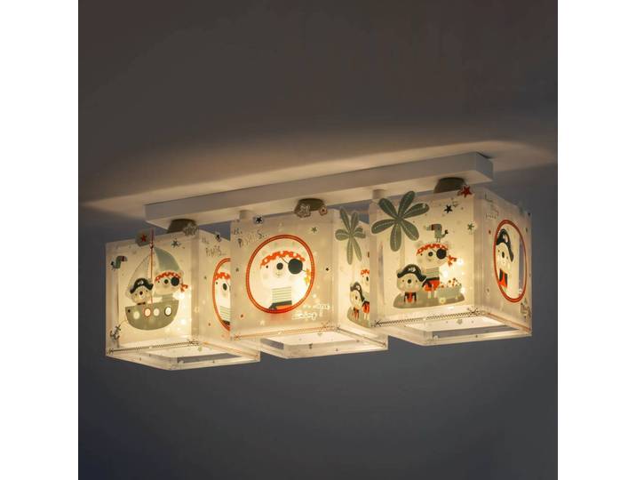 Dalber Deckenlampe Pirates, dimmbar, Multicolour, für Kinderzimmer, Kunststoff, Deckenlampe
