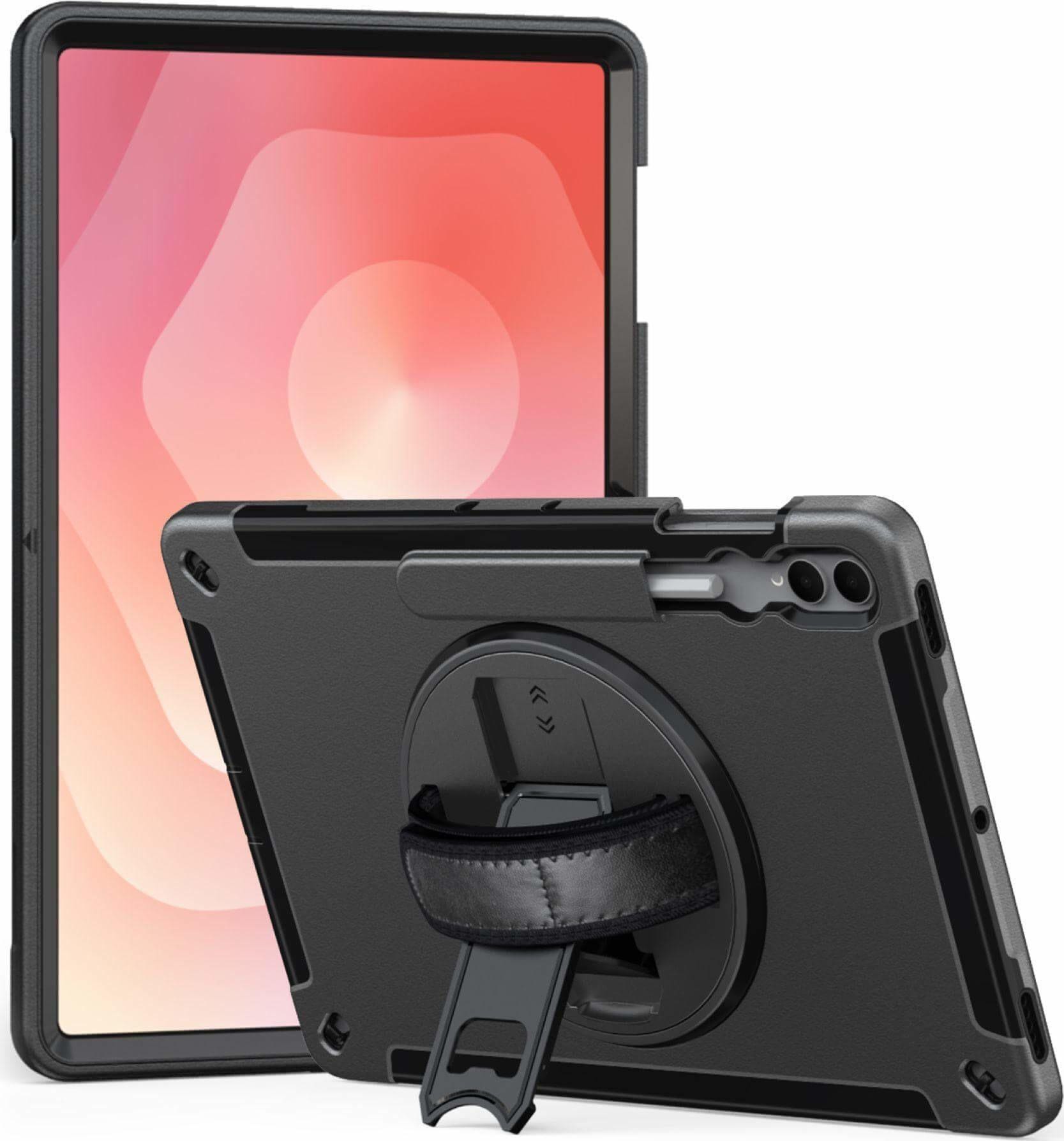 JT Berlin Rugged Kickstand & Handstrap Case für Galaxy Tab S11 Ultra/S10 Ultra/S9 Ultra/S8 Ultra schwarz