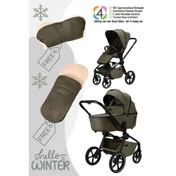 Moon Resea 2.0 Winterset Kombikinderwagen, mit Fußsack und Handmuff, Farbe/Dessin: Ghost