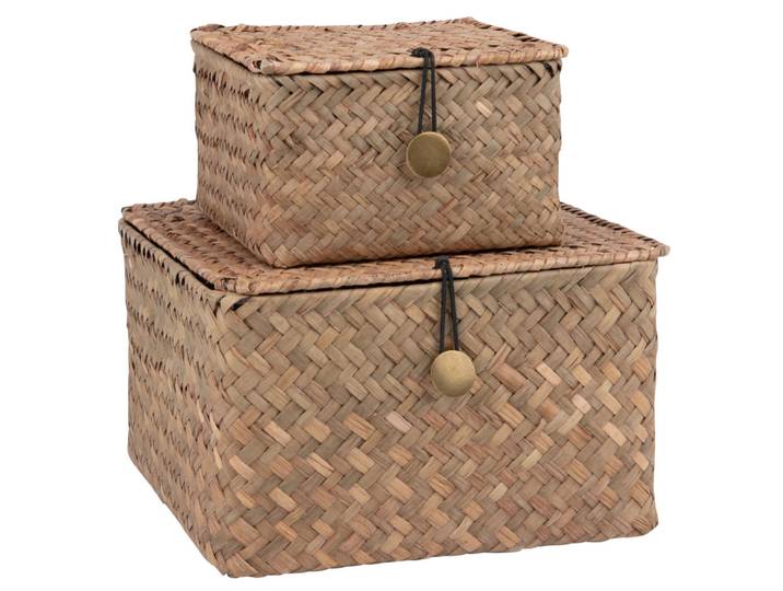 Boxen aus Strohgeflecht (2 St.)