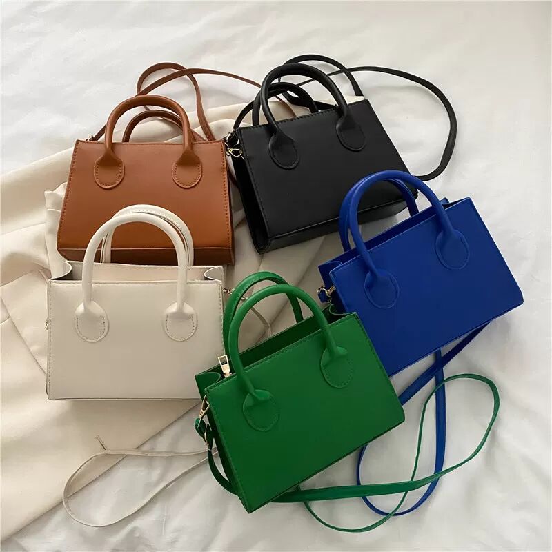 INF Stilvolle quadratische Tasche Blau