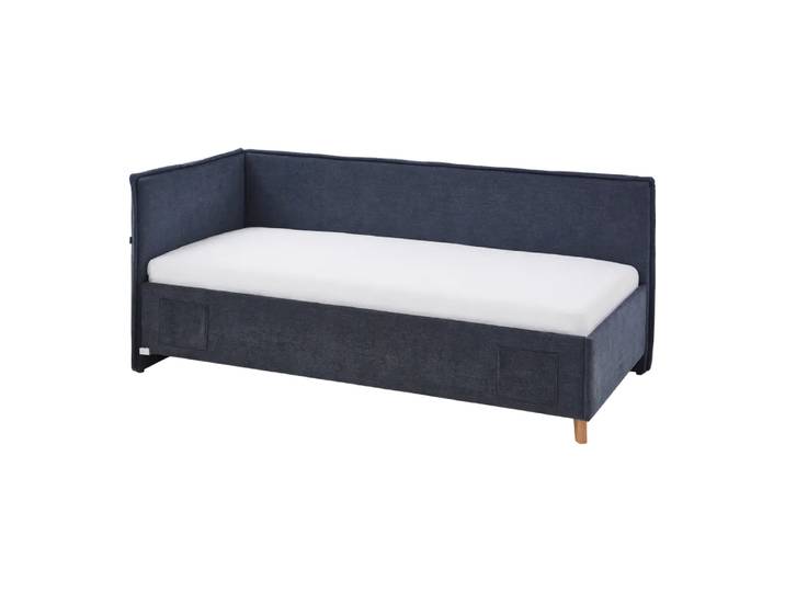 Boxspringbett Fun, 90x200 cm, Byyu, dunkelblau, Textil