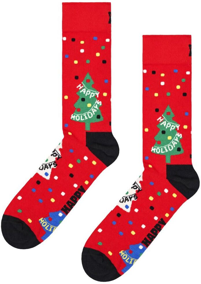 Happy Socks  - Crew Socks Happy Holidays Red - 41-46 - Chaussettes