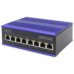 Digitus DN-651121 Netzwerk-Switch Gigabit Ethernet (10/100/1000) Power over Ethernet (PoE) Schwarz, Blau