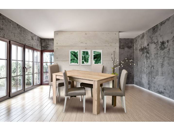 Esstisch HOME AFFAIRE Itaka , grau (grau eiche), B:135cm H:74,5cm, Tische, Esstisch, Breite 135 cm
