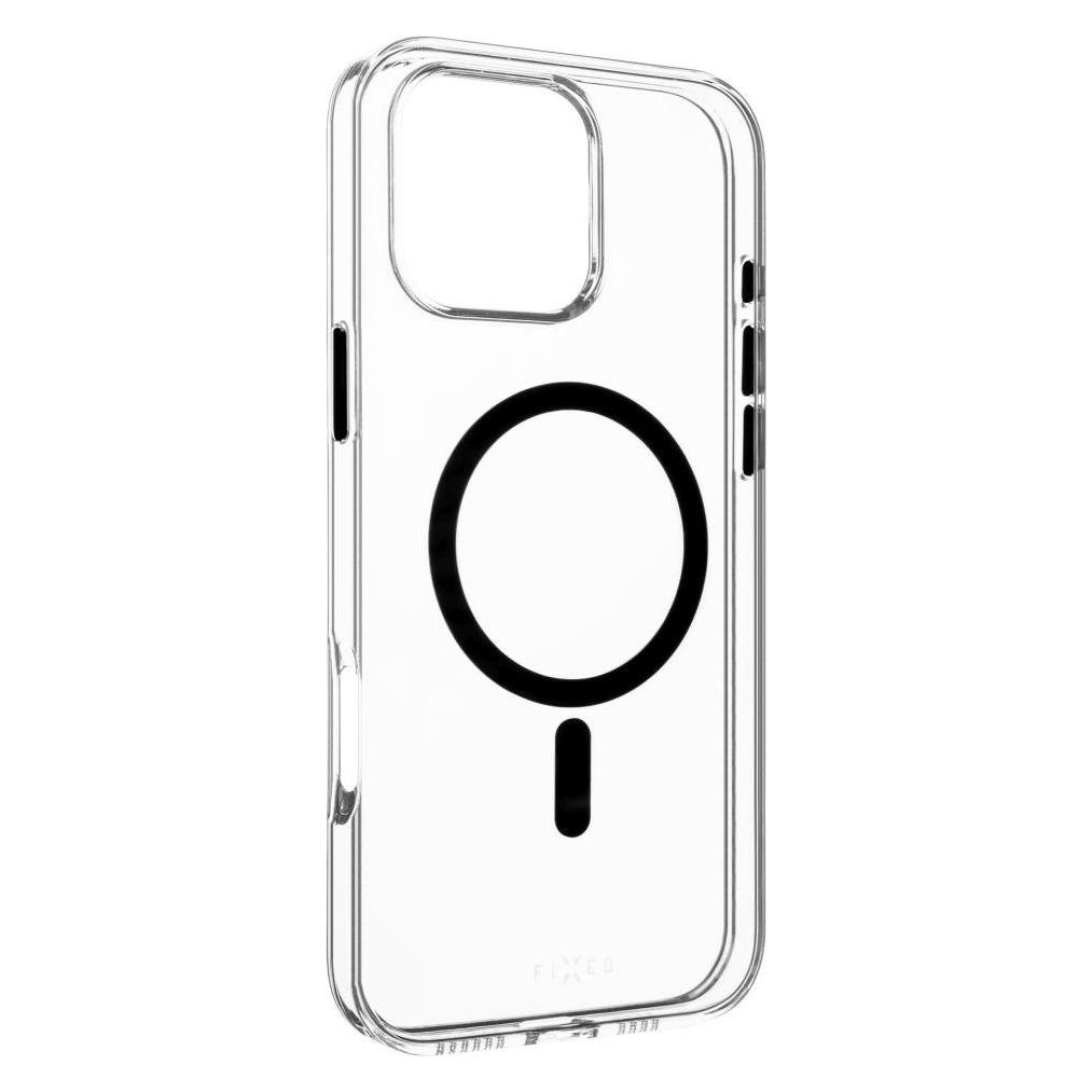 Fixed Behoben | MagPurity | Rückseite | Apfel | iPhone 16 Pro Max | TPU | Klar Schwarz (Apple iPhone 16 Pro Max) (FIXPURM-1403-BK)