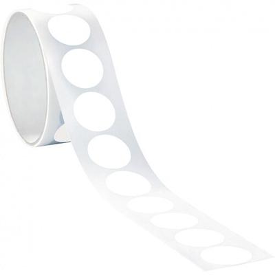 Aufkleber I Markierungspunkt, blanko, weiß, Folie, selbstklebend, Ø 37mm, 100/Rolle