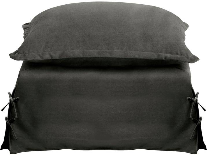 Polsterhocker HOME AFFAIRE Luise , grau, B:65cm H:48cm T:64cm, Hocker, Polsterhocker, in 2 Bezugsqualitäten