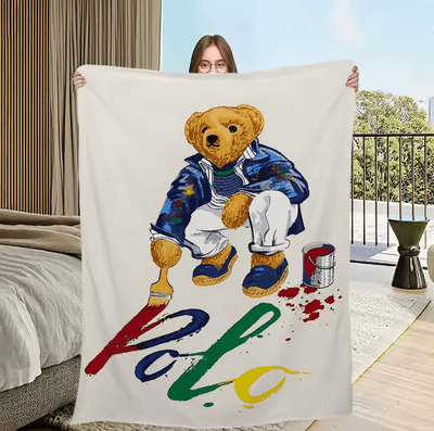 Inspire Curations Cute Bear Soft Plush Flannel Throw Blanket z7 gait50x75cm