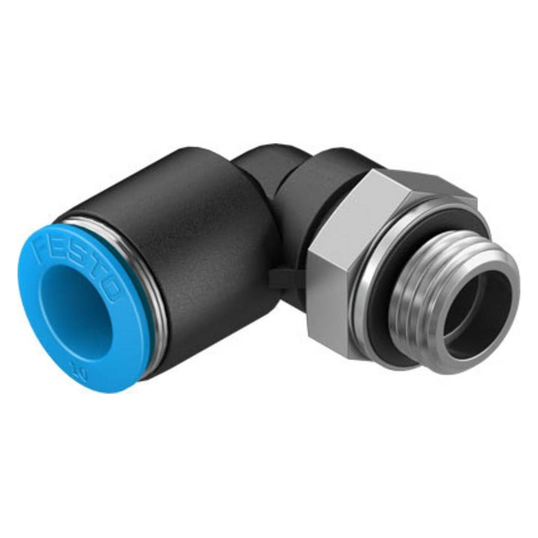 Festo Push-in Elbow Fitting, Male G1/4, 10mm (QSL-G1/4-10)