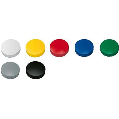 MAUL Rundmagnet Solid 24 mm 0,6 kg Haftkraft 10 Stück farbig sortiert Packung mit 24 Stück