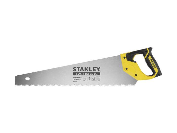 Handsäge STANLEY 500 mm , gelb (silberfarben, gelb, schwarz), B:50cm, Kunststoff, Stahl, Handsägen, Handsäge