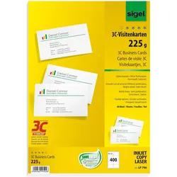 Sigel, Kopierpapier, Visitenkarten 3C (A4, 400 Blätter, 225 g/m2)