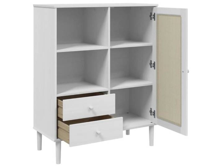 Buffet haut - MOTHINESSTO - SENJA - Bois massif de pin - Finition vernis UV - 2 tiroirs